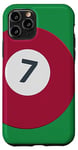 iPhone 11 Pro Seven, Team Number 7 Lucky Brown Ball Billiard Pool Player Case