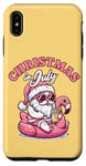 iPhone XS Max Christmas in July - Santa Flamingo Floatie - Summer Xmas Case