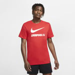 Support your squad in the Liverpool F.C. Football T-Shirt. It's made from soft cotton to keep you comfortable while cheer on Reds. FC Men's T-Shirt - Red