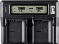 Newell DC-LCD laddare med två kanaler för batterier i NP-F- och NP-FM-serien för Sony