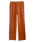 DKNY Womens Cashmere Blend Joggers - Brown - Size Large