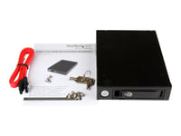 StarTech.com Backplane pour disque dur SAS II / SATA III 6 Gb/s de 2,5" - Rack mobile HDD / SSD avec échange à chaud - Compartiment pour lecteur de support de stockage - 2.5" - noir, argent -...