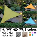 Triangle Shade Sail Garden Patio Awning Canopy Swimming Pool