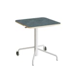 Höj- och sänkbart elevbord Smile 110, 650x650 mm, mörkgrå linoleum, vitt stativ