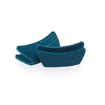 Le Creuset Side Handle Grips, Set of 2, Silicone, Adaptable, Heat resistant to 250°C, Deep Teal, 93010300642000