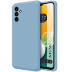 Tumundosmartphone Coque Silicone Liquide Ultra Douce pour Samsung Galaxy A13 5G Couleur Bleu