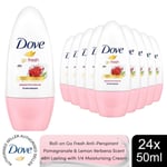 Dove Roll-On Deo Go Fresh 48H Long Lasting Fragrance Anti-Perspirant 50ml, 24pk