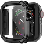 Robust Apple Watch-fodral 44 mm Serie Watch 6/5/4 med skärmskydd Svart 44 mm