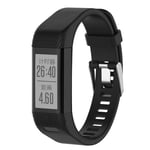 KOMI Watch Straps compatible with Garmin Vivosmart HR+, Silicone Fitness Sport Wrist Band Replacement for Garmin Vivosmart HR plus (black)