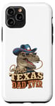 Coque pour iPhone 11 Pro T-Rex Texas Meilleur papa du monde - Fête des pères