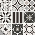 Patchwork Black&White, Mix 20x20 Flis