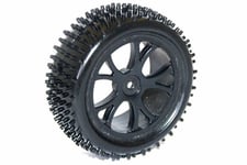 FTX FTX6300B Pair Of Vantage Front Buggy Tyre Mounted On Wheels Black
