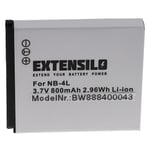EXTENSILO Batterie compatible avec Canon Legria Mini appareil photo, reflex numérique (800mAh, 3,7V, Li-ion)