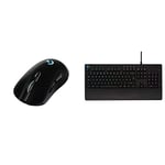 Logitech G703 LIGHTSPEED Wireless Gaming Mouse, Black & G213 Prodigy Gaming Keyboard, LIGHTSYNC RGB Backlit Keys, Dedicated Multi-Media Keys, QWERTY UK Layout - Black