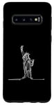 Coque pour Galaxy S10 One Line Art Dessin Lady Liberty