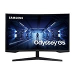 Samsung Odyssey G5 27" 2560x1440 VA 144Hz 1ms FreeSync Curved Gaming Monitor - LC27G55TQBUXXU