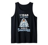 1 Year on the Job Buried in Success 1st Work Anniversary Tank Top