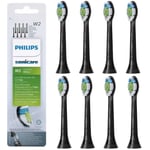 Black W2 DiamondClean Replacement Toothbrush Heads for Philips Sonicare 8-pack