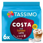 Tassimo Costa Iced Caramel Latte Coffee Pods x6 (Pack of 5, 30 Servings), Brown