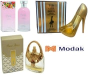 Modak 3 Pack women Perfume Purse String, Bad Girl Gold ,Pink Lies  EDP 100ml