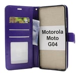 Crazy Horse Wallet Motorola Moto G04 (Lila)