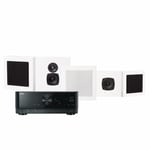 Yamaha RX-V4A &amp; DLS Flatbox Mini On-Wall Hemmabiopaket 5.0 Vitt