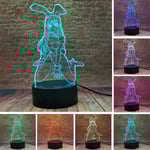 Bunny Girl Waifu Senpai Sakurajima Mai Pose Lamp 3D LED 16 C