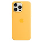 Apple iPhone 15 Pro Max Silicone Case with MagSafe - Sunshine, Soft Touch Finish