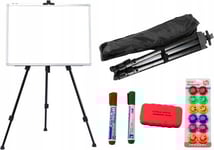 Leantoys Magnetisk Whiteboard 90X60cm På Stativ Magneter Pennor Svamp Lean Toys