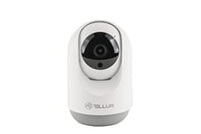 TELLUR Smart Indoor Camera 3MP, UltraHD Resolution, PTZ, Pan and Tilt, Security Camera, Motion Detection, Night Vision, Privacy Mode, Compatible With Amazon Alexa and Google Home, White
