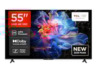 TCL 55V6C 55 Pouces Direct LED TV, 4K HDR TV, Smart TV Powered by Google (Dolby Audio, Motion Clarity, Compatible avec Google Assistant & Alexa, 2025 New Model)