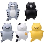 5 st Magnetiska Kylskåpsmagneter Djur Katt Form Kylmagneter för