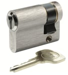 Barillet cylindre sécurité porte 30 x 10 MM 3 clés 5 goupilles acier laiton nick