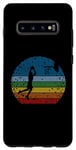 Coque pour Galaxy S10+ Vintage Basketball Dunk Retro Sunset Colorful Dunking Bball