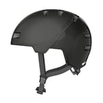ABUS city helmet Skurb ACE - stylish bike helmet for everyday use, skating, BMX riding or longboarding - black, size S