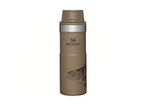 Stanley Trigger Action Travel Mug 0.47L Tan Peter Perch - Keeps Hot for 7 Hours - BPA-free Stainless Steel Thermos Travel Mug for Hot Drinks - Leakproof Reusable Coffee Cups