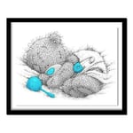 DIY 5D Diamond Painting Cross Stitch Cute Sleeping Baby Tatty Teddy Bear Diamond Embroidery Painting Cartoon Full Kit 30 * 40