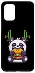 Coque pour Galaxy S20+ Panda amusant pour les amateurs de hamburger pour hommes, femmes, enfants Cheeseburger