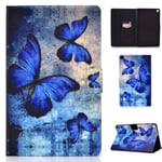 Succtop Galaxy Tab A 2019 10.1 Inch Case PU Leather Wallet Flip Cover Magnetic Stand Function Tablet Protective Case with Card Slot for Samsung Galaxy Tab A 10.1" SM-T510 / SM-T515 Retro Butterfly