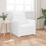 Soffa säng 2-i-1 Vit 74x77x81 cm Konstläder