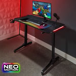 X ROCKER Gaming Desk LED Lights 110cm Wide Computer Table Mousepad PANTHER RGB
