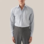 Eton Slim Signature Twill Shirt - White Geometric Print