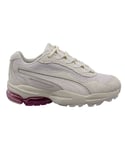 Puma CELL Stellar Tonal Leather Low Lace Up Chunky Trainers - Womens - Off-White - Size UK 7.5