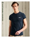 Superdry Mens Orange Label Vintage Embroidery T-Shirt - Navy Cotton - Size 2XS