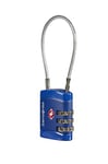 Samsonite Global Travel Accessories Three Dial TSA Cable Luggage Lock, 10 cm, Blue (Midnight Blue)