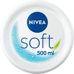 NIVEA Soft Moisturising Cream (500Ml), for Face, Body and Hands 