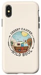 Coque pour iPhone X/XS Rétro Desert Camper Wild Soul Cactus Paysage Camping