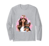 Yorkie Dog Mom Love Fur Mama Owner Puppy Lover Mothers Day Long Sleeve T-Shirt