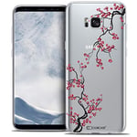 Caseink - Coque Housse Etui pour Samsung Galaxy S8+/ Plus (G955) [Crystal Gel HD Collection Summer Design Sakura - Souple - Ultra Fin - Imprimé en France]
