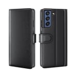 Äkta Läderfodral Samsung Galaxy S21 FE Svart